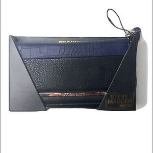 NWT Steve Madden Color Block Zip Around Wallet
